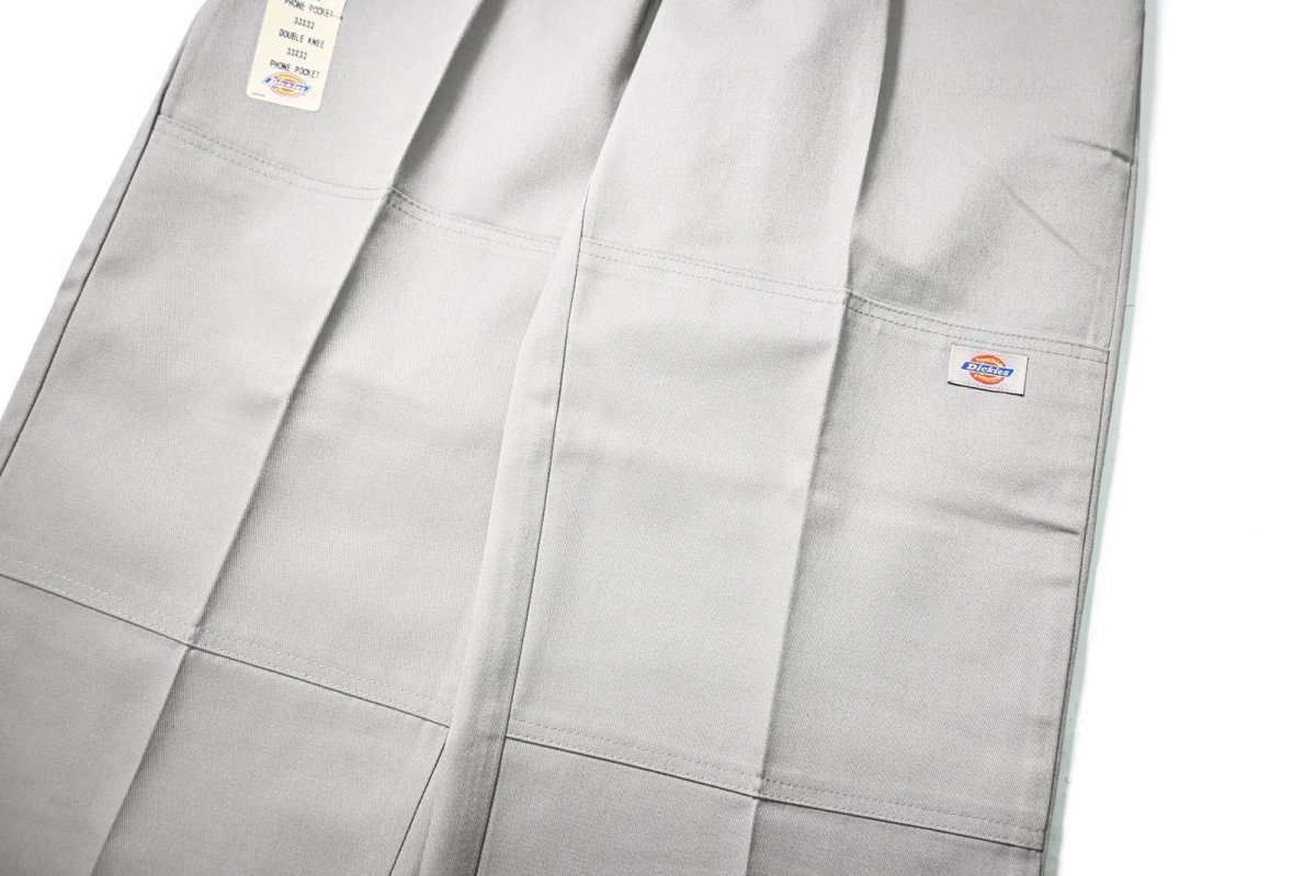 画像4: 90s Deadstock Dickies 85283SV Double Knee Work Pants Silver made in USA (4)