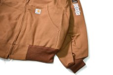 画像4: 03' Deadstock Carhartt Flannel Lined Active Jacket Brown made in USA (4)