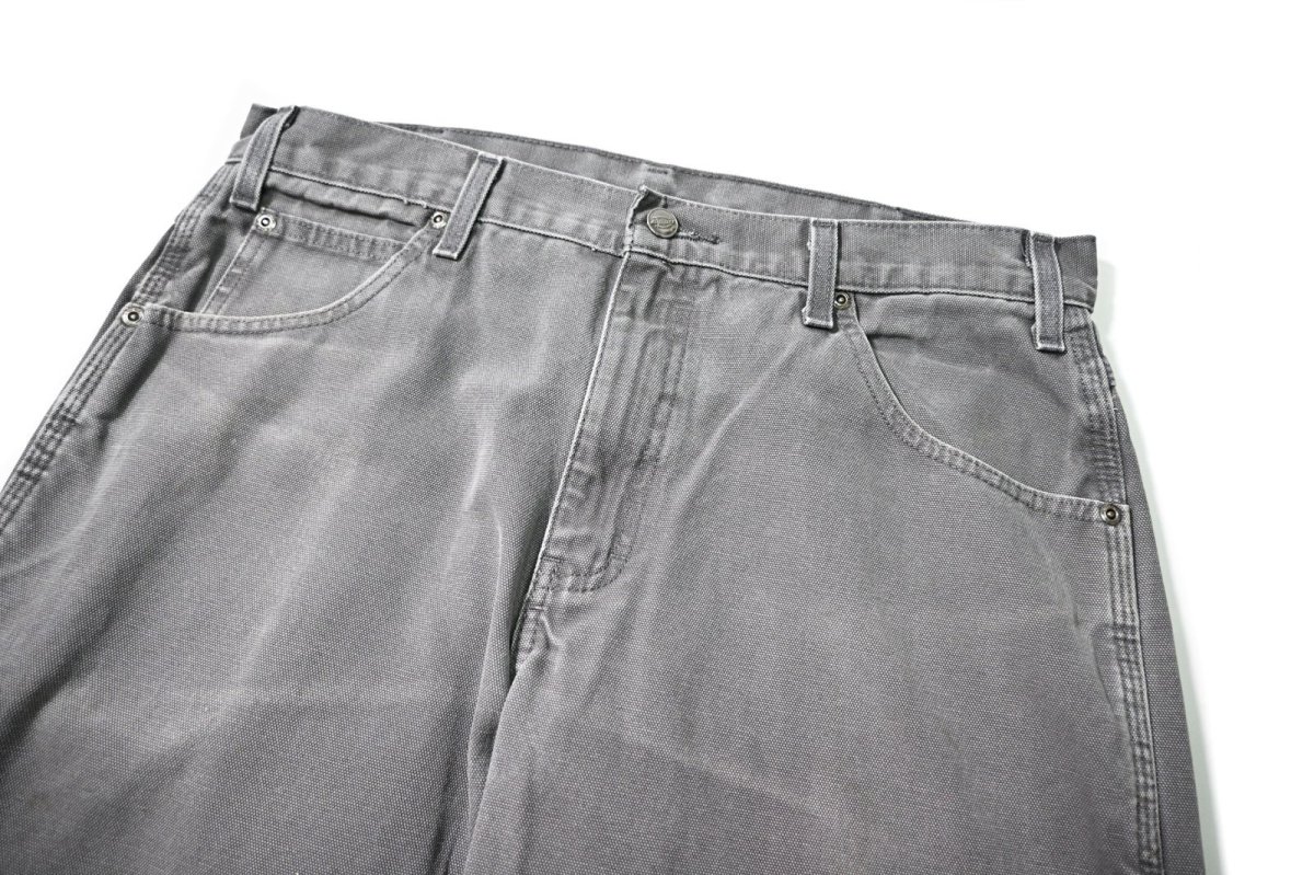 画像2: 00s Used Dickies Duck Carpenter Pants Slate (2)