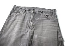 画像2: 00s Used Dickies Duck Carpenter Pants Slate (2)