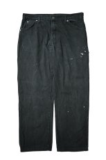 画像1: 00s Used Dickies Duck Carpenter Pants Black (1)