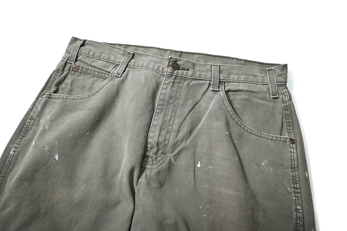 画像2: 00s Used Dickies Duck Carpenter Pants Moss (2)