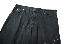 画像2: 00s Used Dickies Duck Carpenter Pants Black (2)