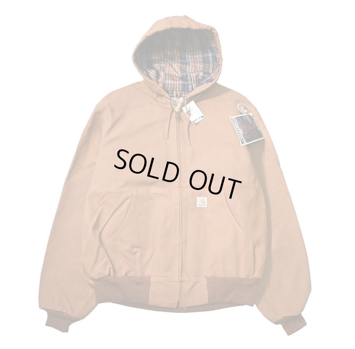 画像1: 03' Deadstock Carhartt Flannel Lined Active Jacket Brown made in USA (1)