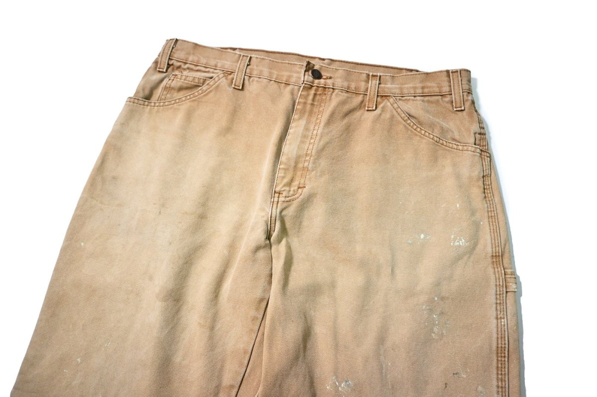 画像2: 00s Used Dickies Duck Carpenter Pants Brown (2)