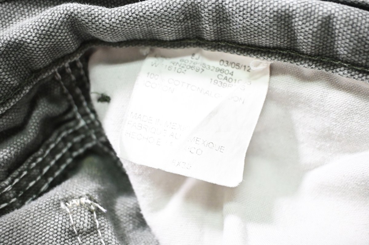 画像7: 00s Used Dickies Duck Carpenter Pants Moss (7)