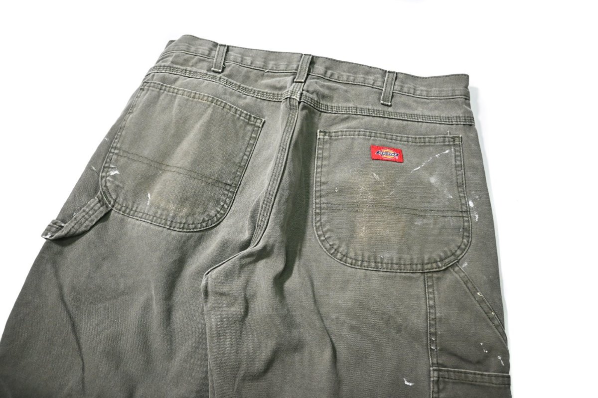 画像4: 00s Used Dickies Duck Carpenter Pants Moss (4)