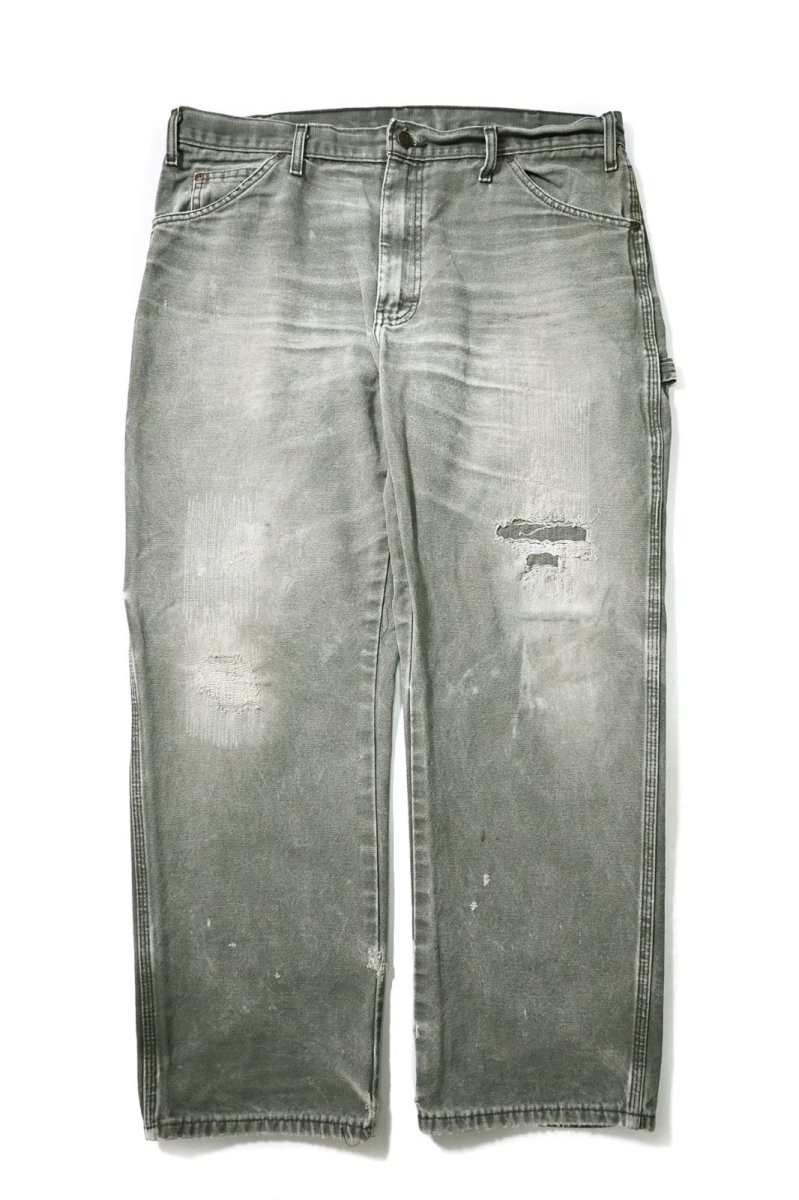 画像1: 00s Used Dickies Duck Carpenter Pants Moss (1)