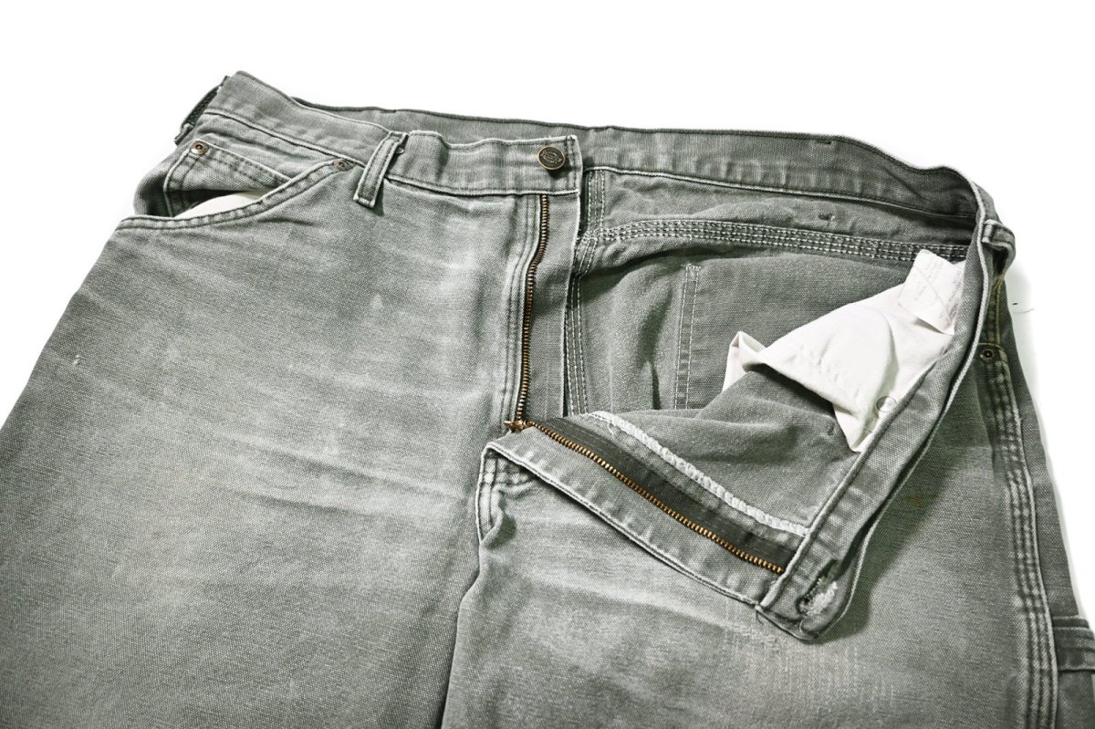 画像6: 00s Used Dickies Duck Carpenter Pants Moss (6)