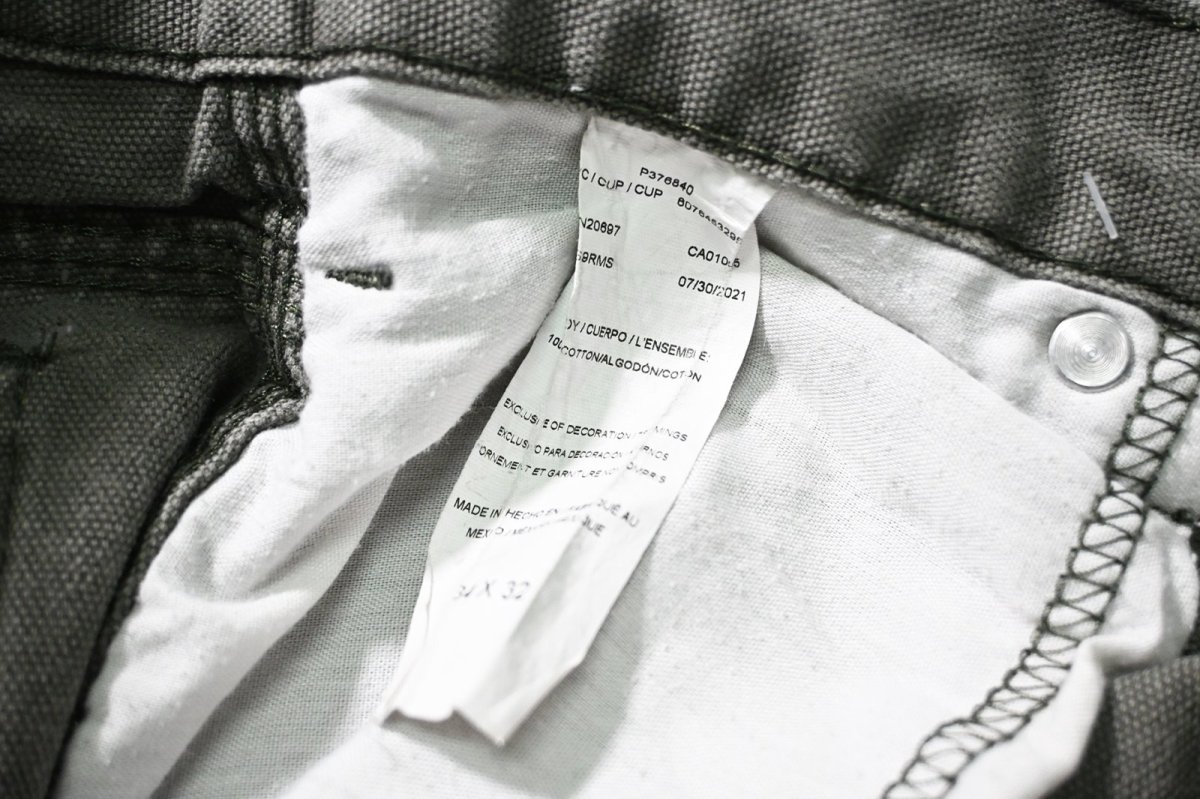 画像6: 00s Used Dickies Duck Carpenter Pants Moss (6)