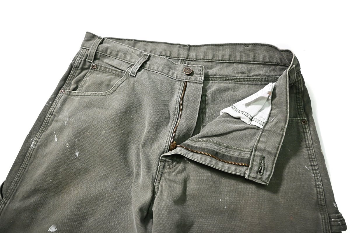 画像5: 00s Used Dickies Duck Carpenter Pants Moss (5)