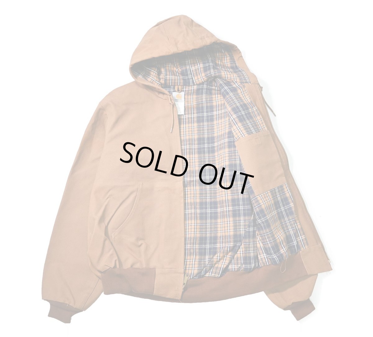 画像5: 03' Deadstock Carhartt Flannel Lined Active Jacket Brown made in USA (5)
