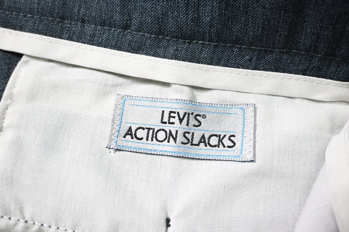 画像6: 90s Used Levi's Action Slacks Blue made in USA (6)