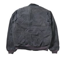 画像2: 07' Used Carhartt Quilted Flannel Lined Duck Bomber Jacket Petrol (2)
