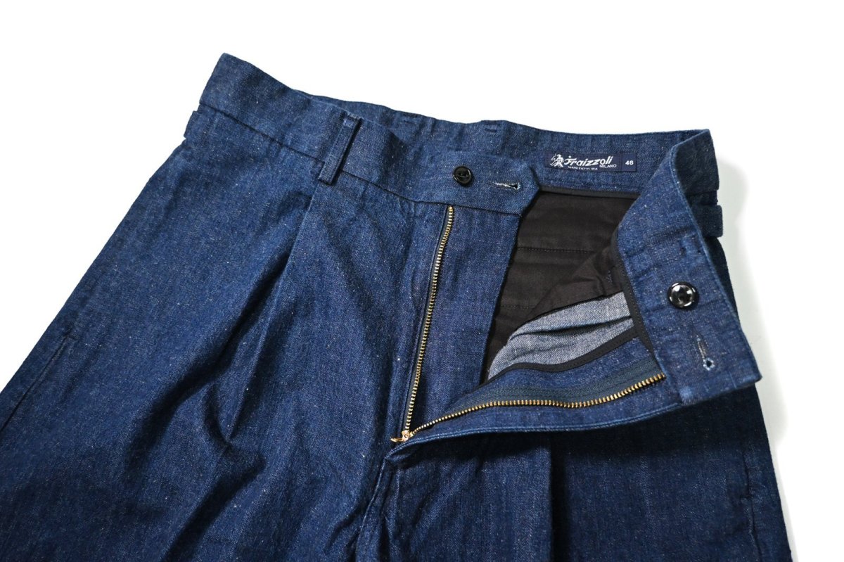 画像5: Fraizzoli Pleat Seamless Denim Slacks  (5)