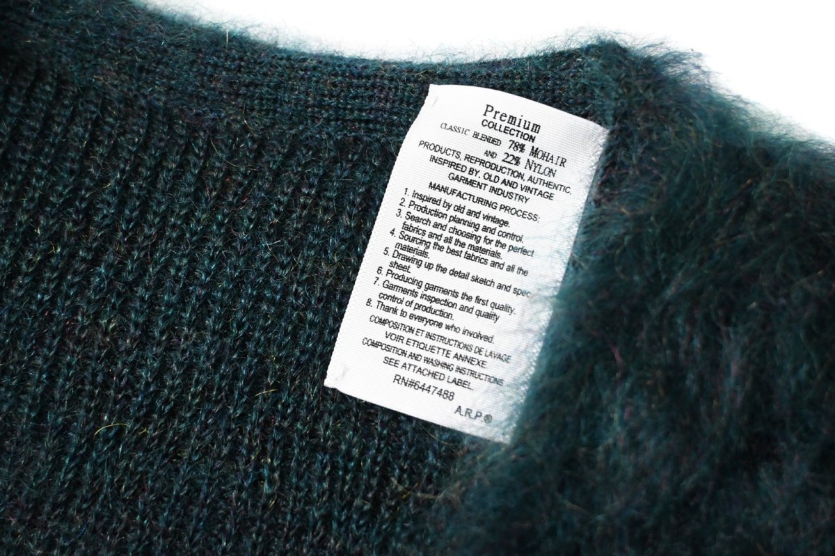 画像4: A.R.P. Premium Mohair Cardigan W/Pocket Sapphire Blue (4)