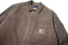 画像3: 04' Used Carhartt Blanket Lined Chore Coat Chestnut made in USA (3)