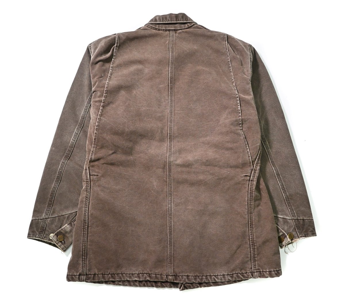 画像2: 04' Used Carhartt Blanket Lined Chore Coat Chestnut made in USA (2)