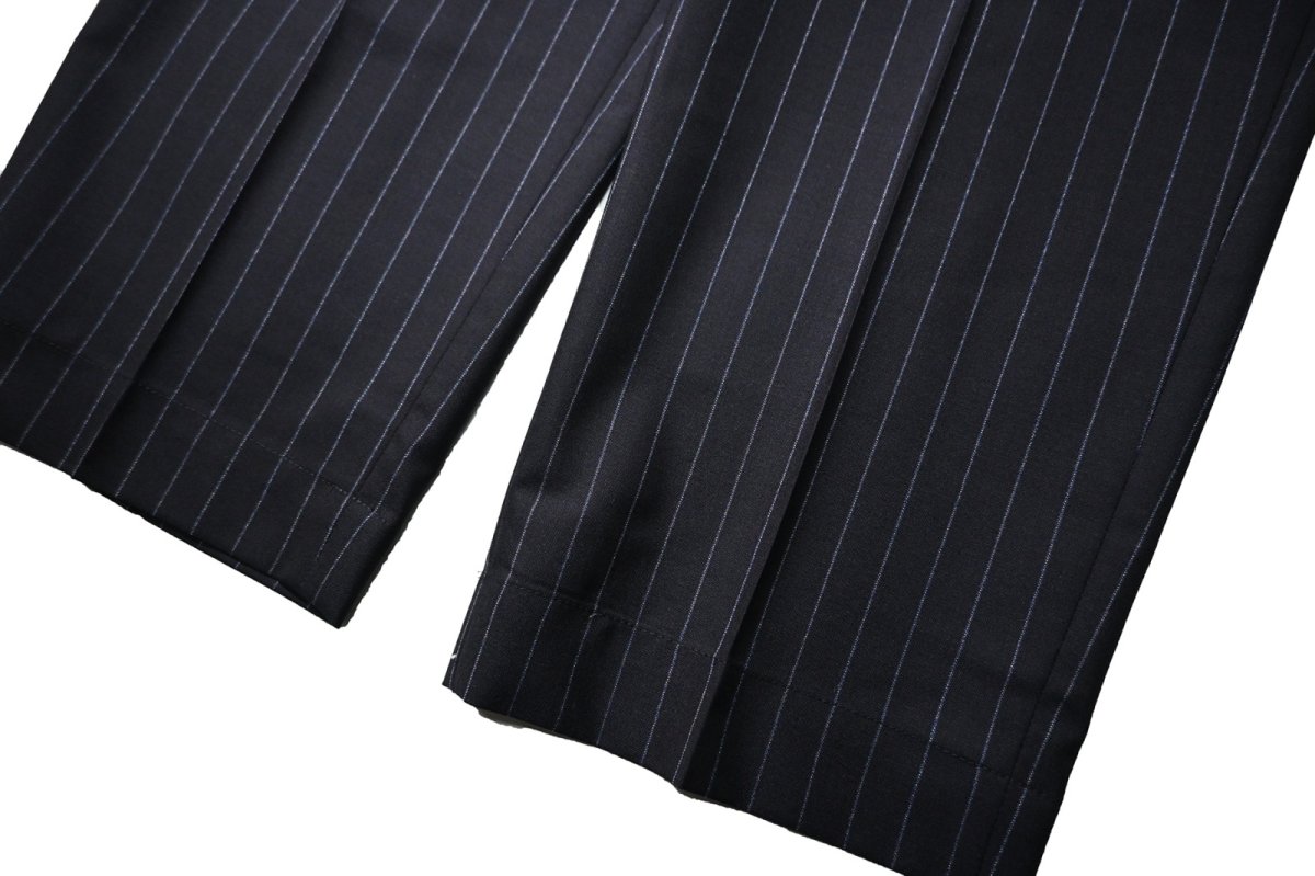 画像3: Gambert Tropical Wool Slacks Navy Stripe (3)
