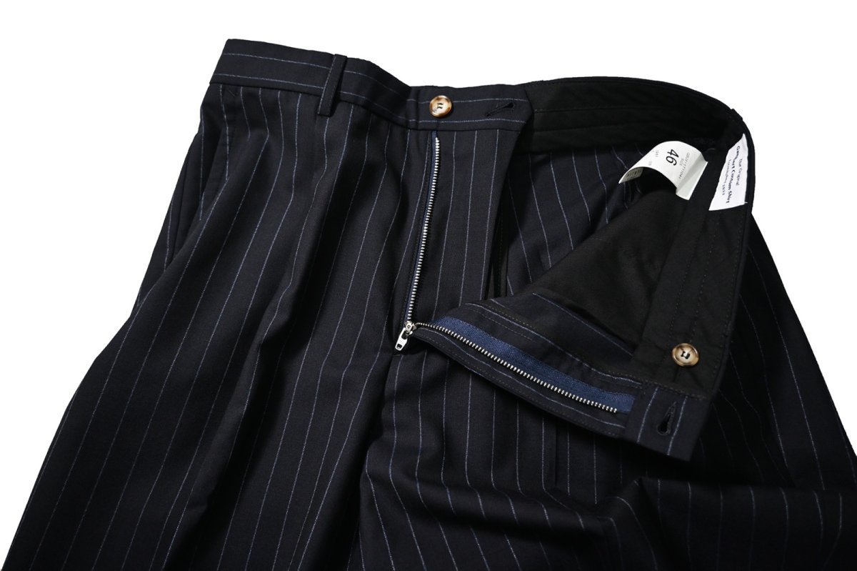 画像5: Gambert Tropical Wool Slacks Navy Stripe (5)