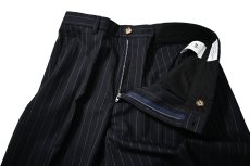 画像5: Gambert Tropical Wool Slacks Navy Stripe (5)