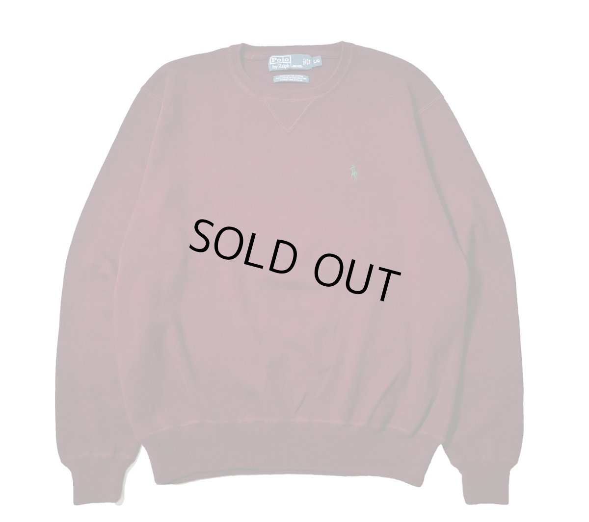 画像1: 90-00s Used Polo Ralph Lauren Cotton Knit Sweater Burgundy (1)