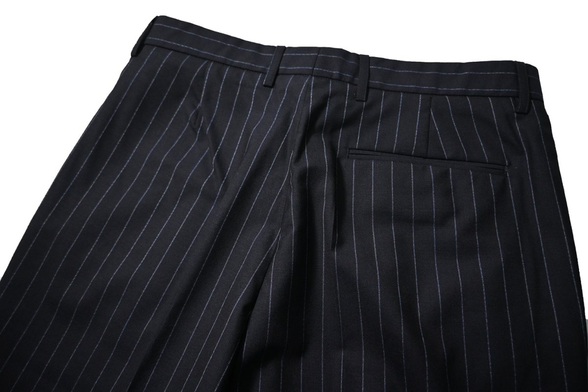 画像4: Gambert Tropical Wool Slacks Navy Stripe (4)