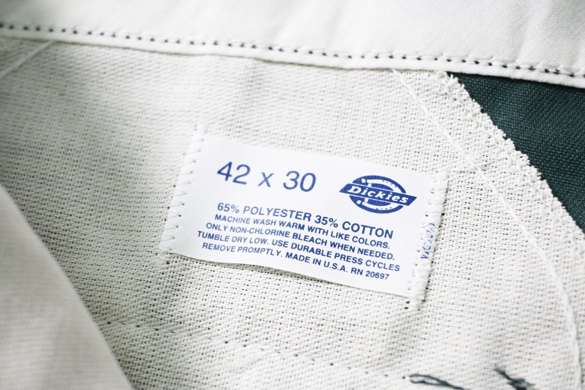 画像7: 90s Deadstock Dickies 874 Work Pants Lincoln Green made in USA (7)