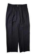 画像1: Gambert Tropical Wool Slacks Navy Stripe (1)