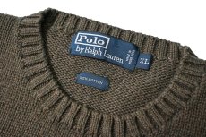 画像4: 90-00s Used Polo Ralph Lauren Cotton Knit Sweater Olive (4)