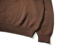 画像3: 90-00s Used Polo Ralph Lauren Quarter Zip Cotton Knit Sweater Brown (3)