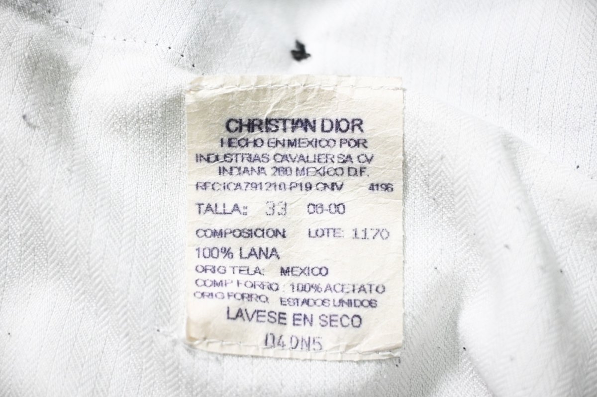 画像7: 80s Used Christian Dior Pleated Wool Slacks Dark Navy (7)