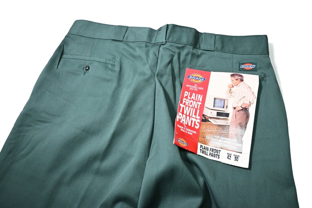 画像4: 90s Deadstock Dickies 874 Work Pants Lincoln Green made in USA (4)
