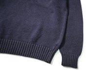 画像3: 90-00s Used Polo Ralph Lauren V-Neck Cotton Knit Sweater Navy (3)