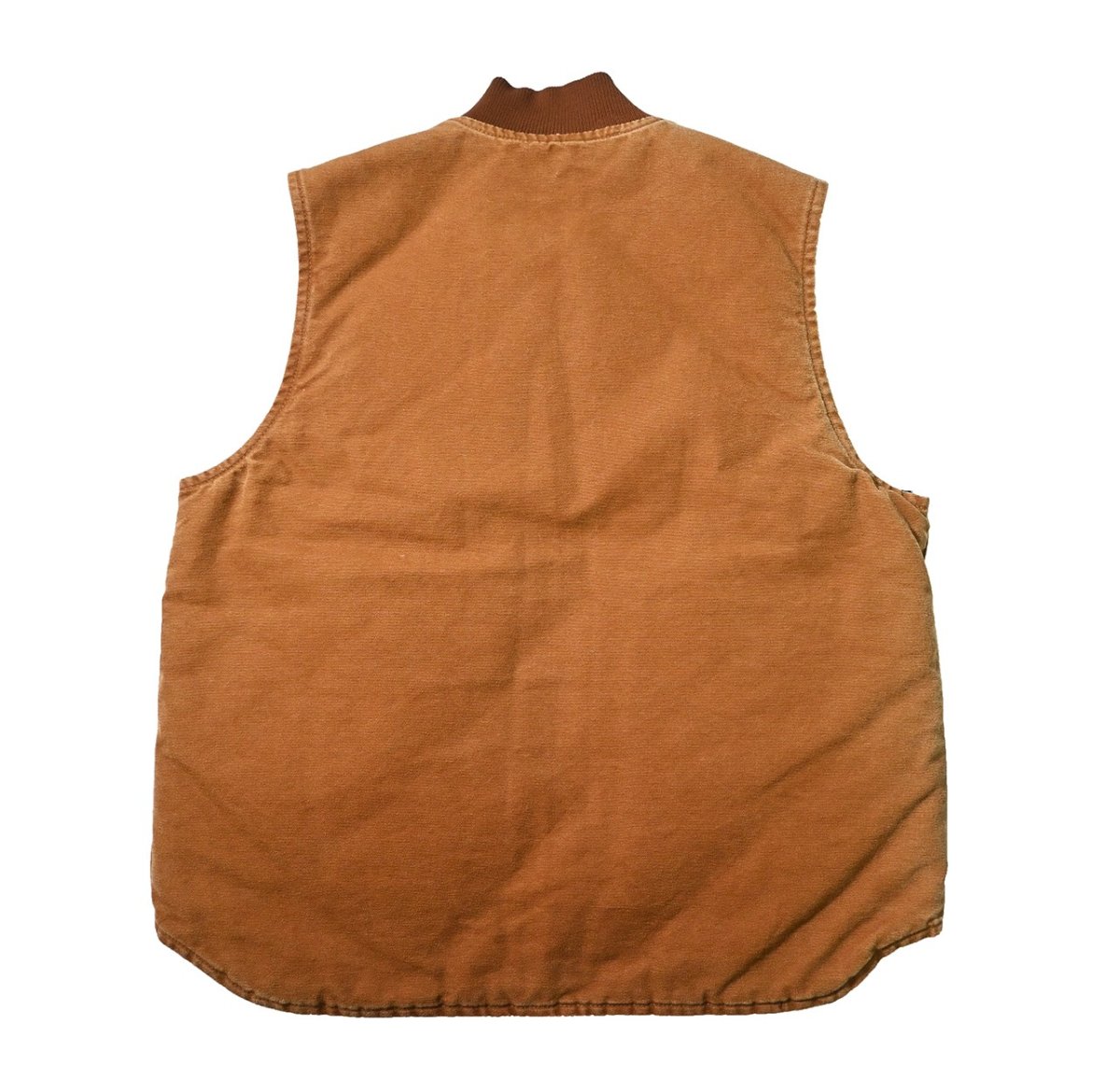 画像2: 13' Deadstock Carhartt Quilt Lined Duck Vest Brown (2)