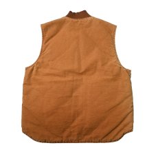 画像2: 13' Deadstock Carhartt Quilt Lined Duck Vest Brown (2)
