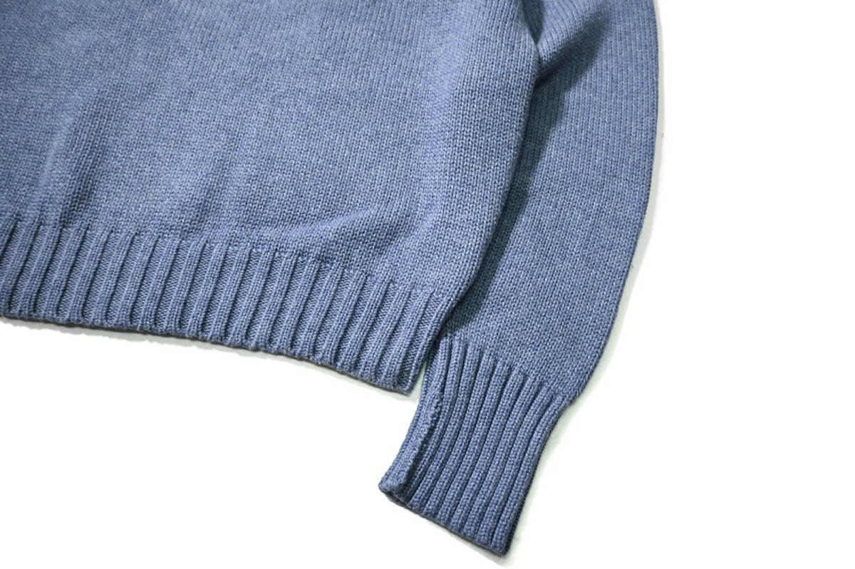 画像3: 90-00s Used Polo Ralph Lauren Cotton Knit Sweater Sax (3)