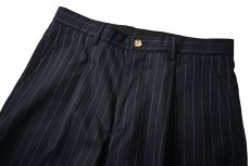 画像2: Gambert Tropical Wool Slacks Navy Stripe (2)