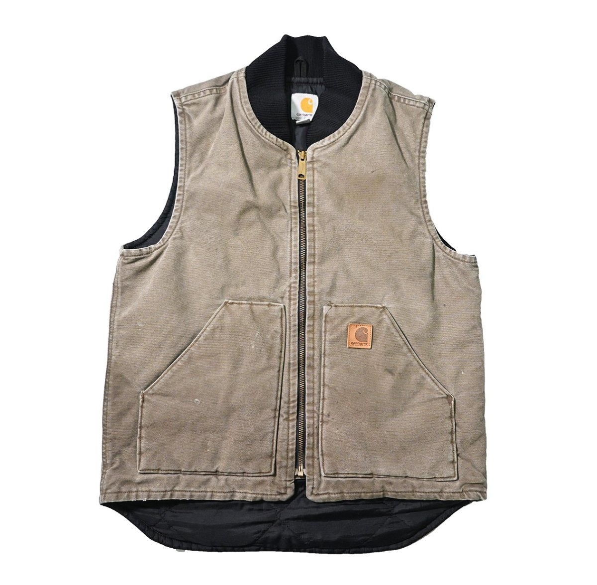 画像1: 15' Used Carhartt Quilt Lined Duck Vest (1)