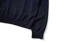 画像3: 90-00s Deadstock Polo Ralph Lauren V-Neck High Gauge Cotton Knit Sweater Navy (3)