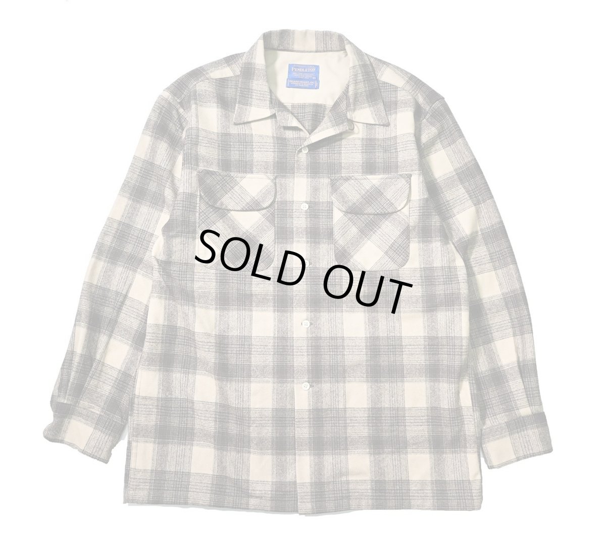 画像1: 00s Used Pendleton Wool Board Shirt (1)