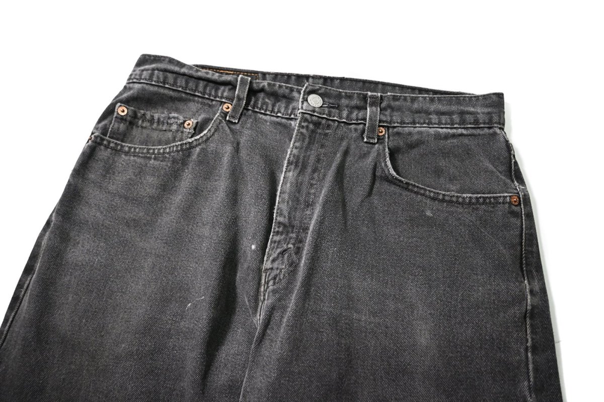 画像2: 98' Used Levi's 505 Denim Pants Black リーバイス (2)