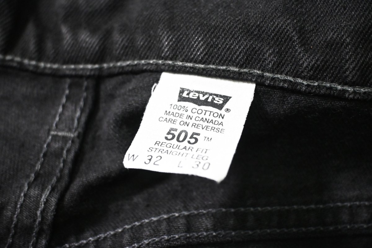画像7: 98' Used Levi's 505 Denim Pants Black made in Canada リーバイス (7)