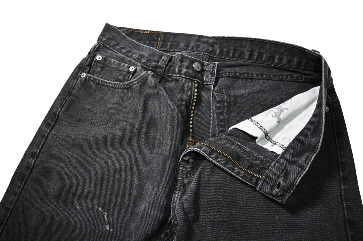 画像7: Used Levi's 505 Denim Pants Black リーバイス (7)