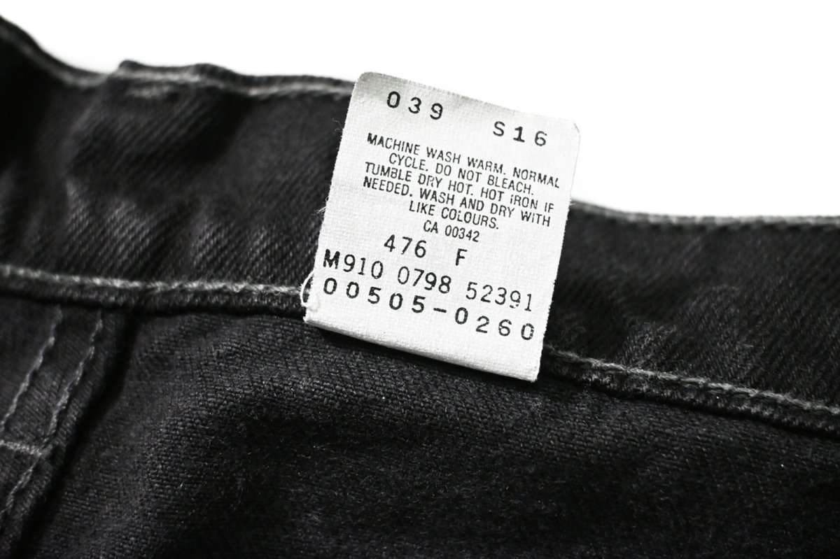 画像8: 98' Used Levi's 505 Denim Pants Black made in Canada リーバイス (8)