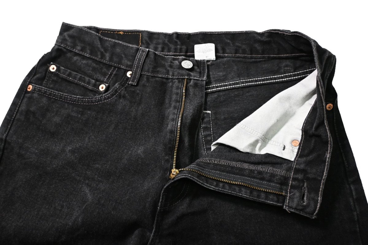 画像6: 01' Used Levi's 505 Denim Pants Black リーバイス (6)