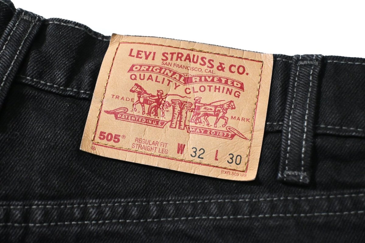 画像5: 98' Used Levi's 505 Denim Pants Black made in Canada リーバイス (5)