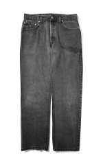 画像1: 99' Used Levi's 505 Denim Pants Black made in USA リーバイス (1)