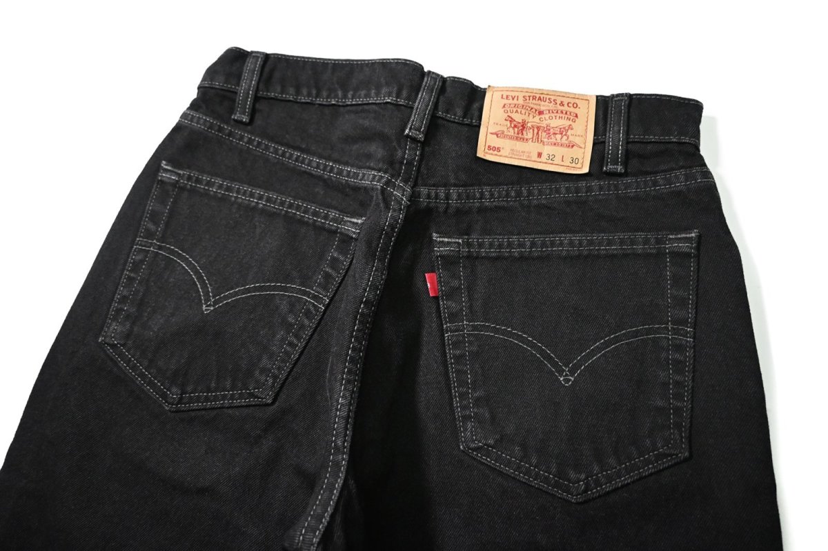 画像4: 98' Used Levi's 505 Denim Pants Black made in Canada リーバイス (4)