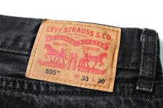 画像6: Used Levi's 505 Denim Pants Black リーバイス (6)